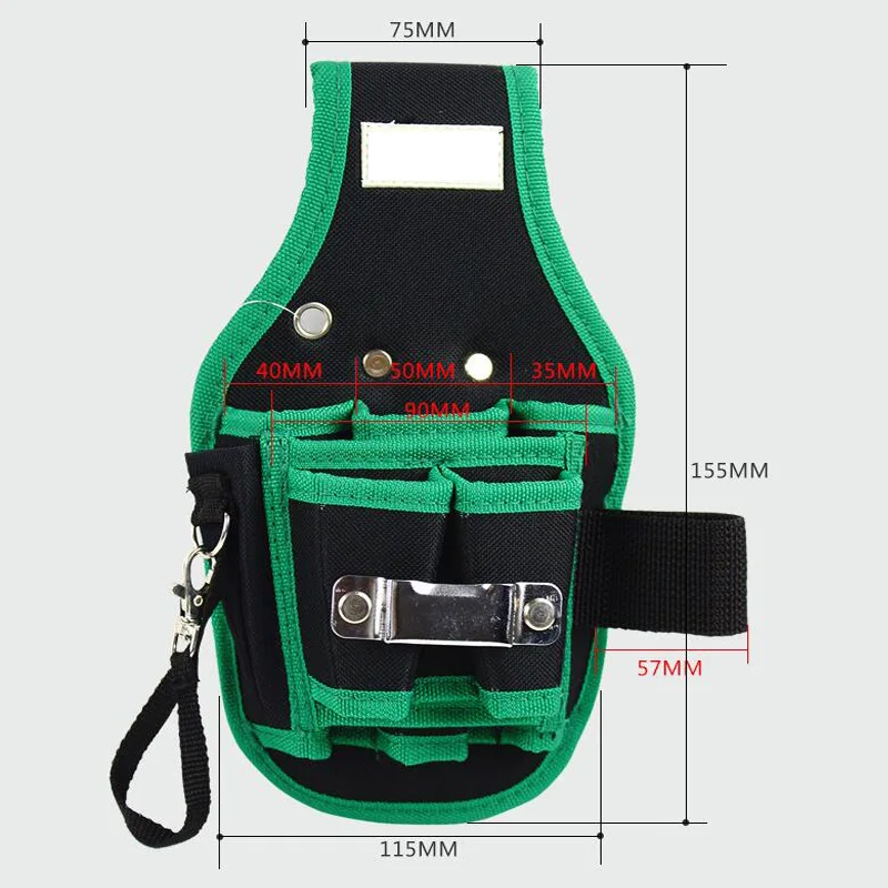 Waist-Mounted Tool Bag Multi-Function Tool Bag Hardware Tool Storage Bag Wrench Plier Jack Repair Kit Adjustable Belt StorageBag