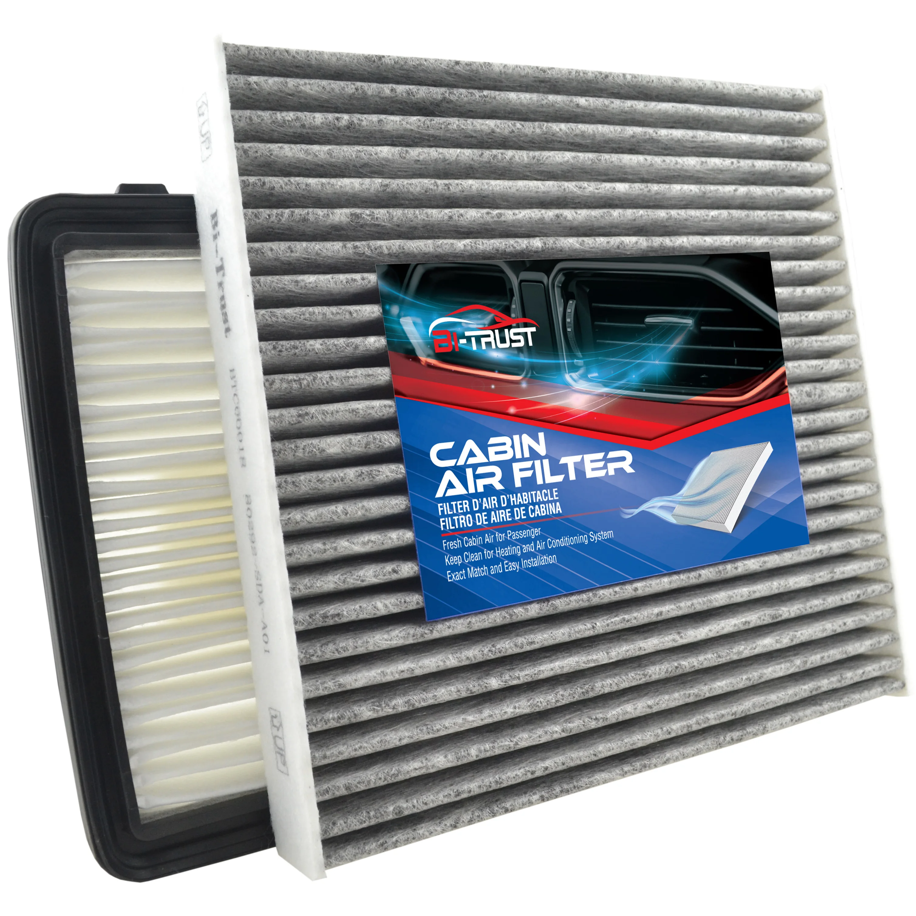 Bi-Trust Combo Set Engine & Carbon Cabin Air Filter for Honda Civic L4 1.3L Hybrid 06-11