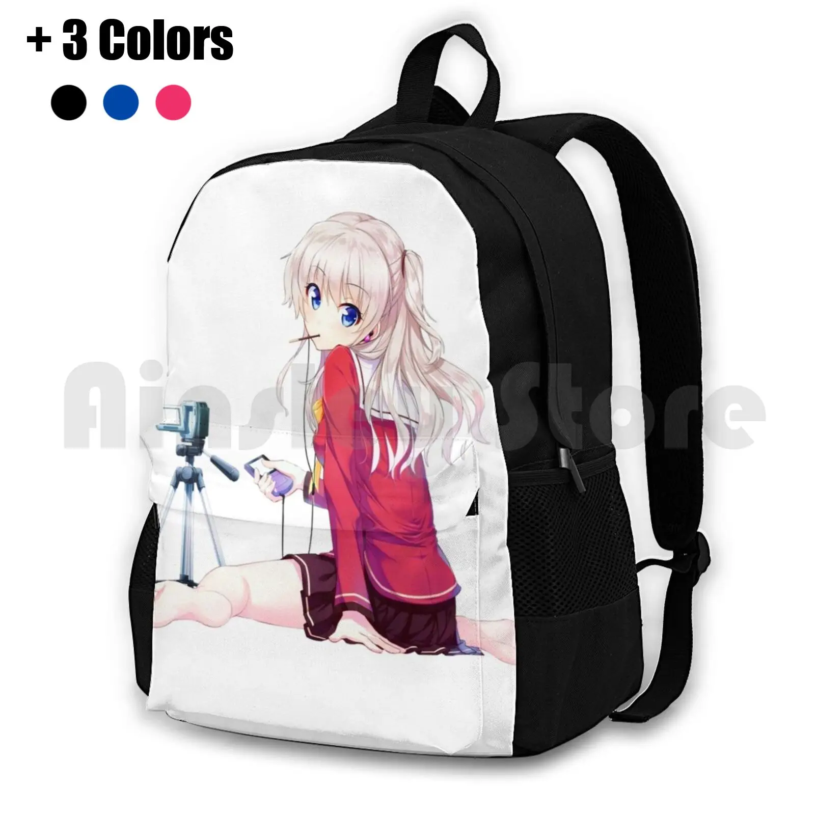 Charlotte , Nao Tomori Outdoor Hiking Backpack Waterproof Camping Travel Charlotte Anime Charlotte Anime Nao Tomori Tomori Cute