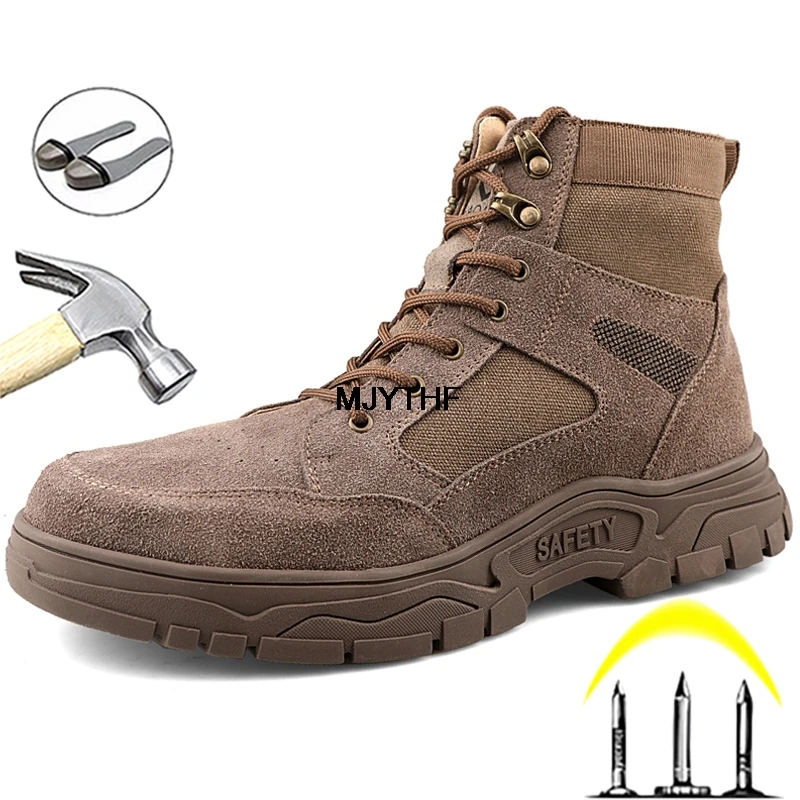 

High Quality Work & Safety Boots Men Indestructible Shoes Puncture-Proof Safety Shoes For Security Boots Durable Work Boots Nice