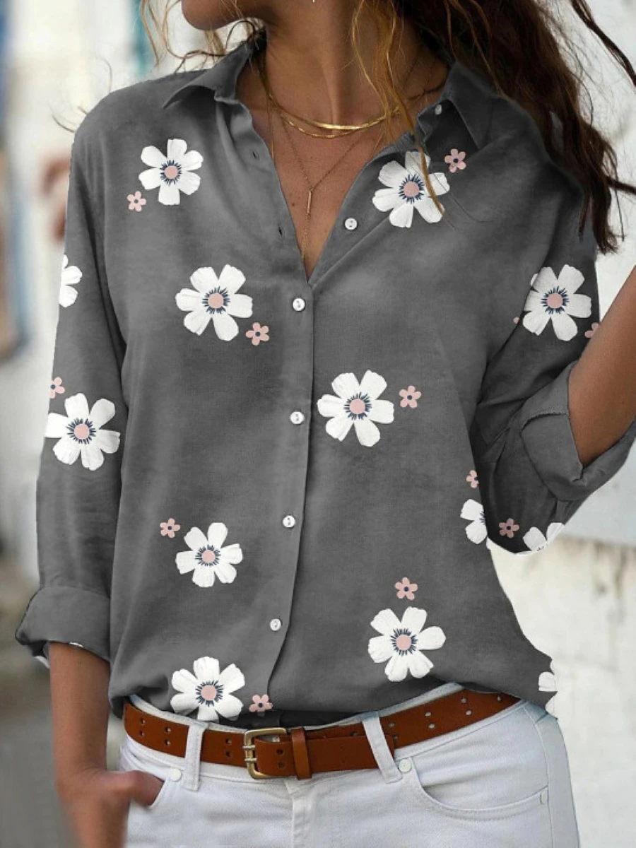 New elegant shirt ladies casual temperament women shirt fashion long-sleeved ladies shirt