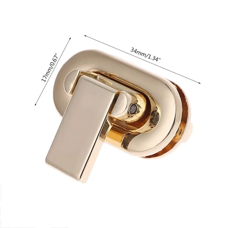 Metal Clasp Turn Locks Twist Lock for DIY Handbag Shoulder Bag Purse Hardware Accessories