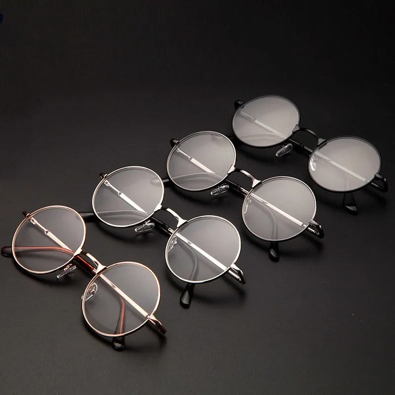 +1.0 1.5 2.0 2.5 3.0 3.5 4.0 Retro Metal Round Reading Glasses Finished Diopter Unisex Reading Presbyopia Glasses Women Men