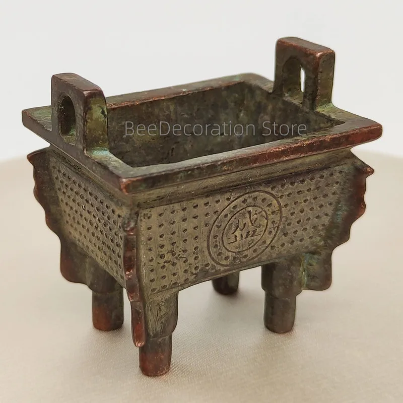 

Antique Tripod Brass Copper Traditional Chinese Collection Crafts Articles, Creative Home Desktop Ornaments, Decoration Gifts