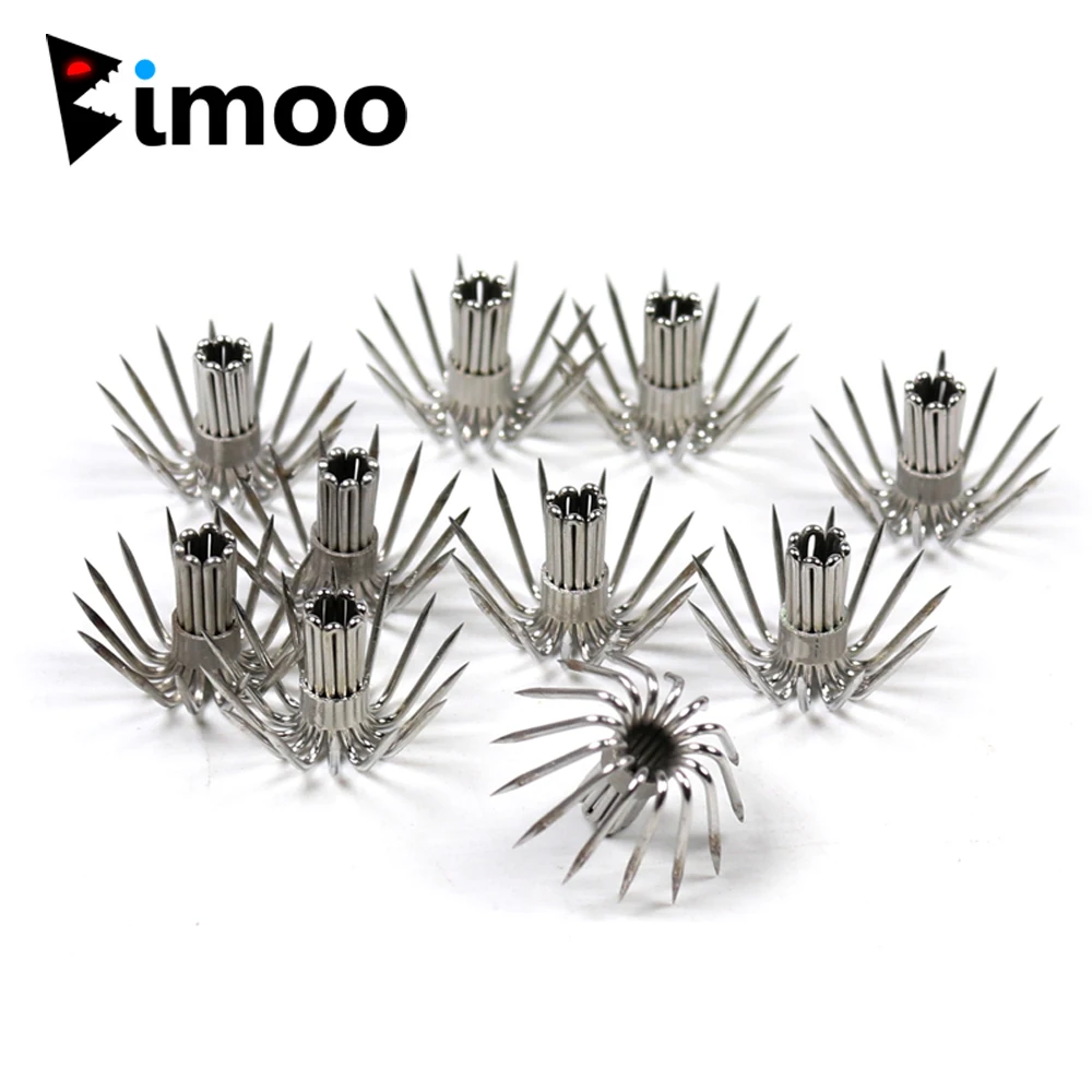 Bimoo 50pcs Squid Jig Hook Single Hooks 14 Needles Size #2 #2.5 #3 #3.5 #4 Shrimp Lure DIY Egi Fishing Hooks Spares