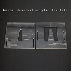 2pcs Guitar Straight Dovetail Mortise Tenon Mold Guitar Dovetail Tenon Mold Transparent Acrylic Template Guitar Making Molds