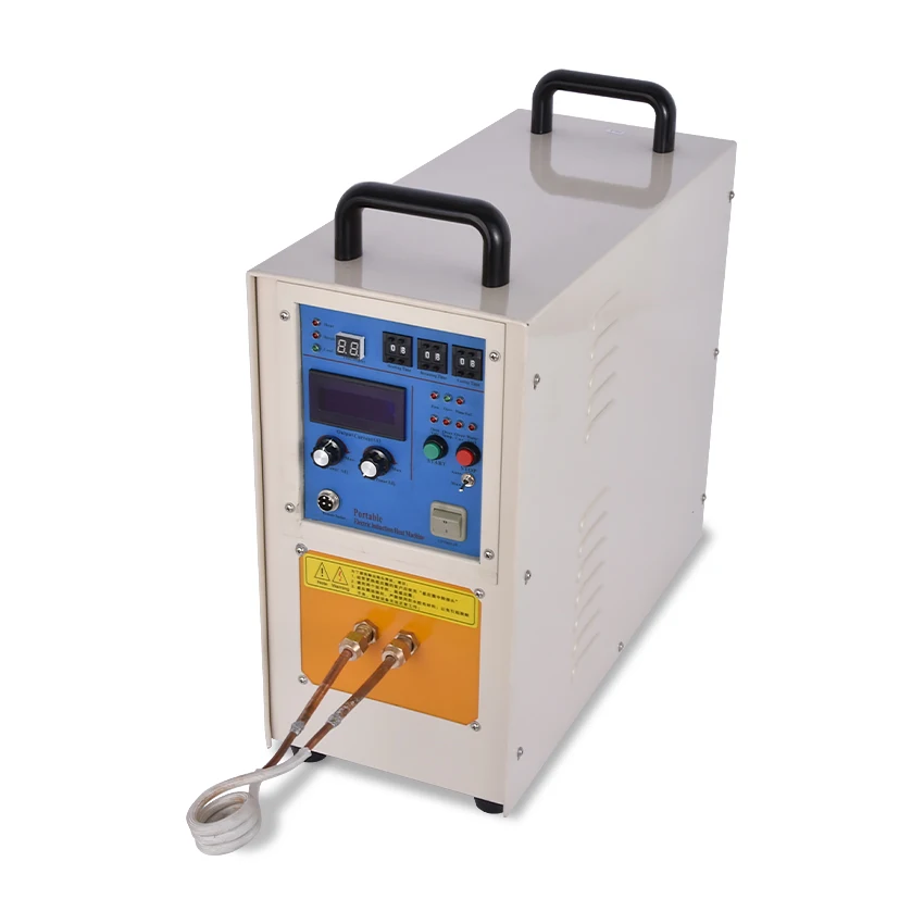 15KW 30-100KHZ High Frequency Induction Heater Machine Quenching Equipment Small Melting Furnace 220v/110v 1-99s 0.2Mpa, 2L/min