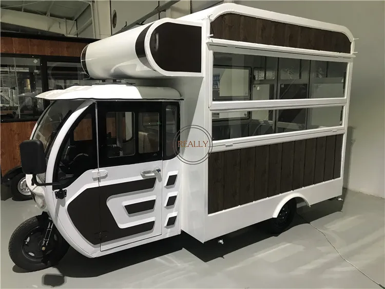ใหม่มาถึงผู้ใหญ่รถสามล้อไฟฟ้ารถบรรทุกอาหารมือถือครัวCatering Trailerกาแฟขนมขบเคี้ยวไอศกรีมสุนัขร้อนตะกร้าอาหารสำหรับขาย