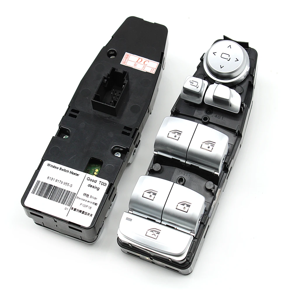 LHD RHD Electrical Power Chrome Window Lifting Switch Control Regulator Button For BMW X3 X4 X5 5 6 Series G30 G31 G01 G02