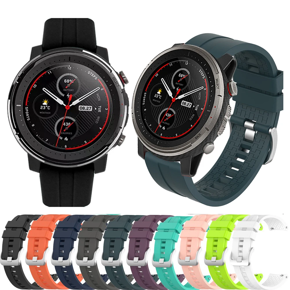 For Amazfit Stratos 3 Smart Watch 22mm Bracelet Wrist Strap For Xiaomi Huami Amazfit GTR 47mm/ Pace/ Stratos 2/2s Watch Band