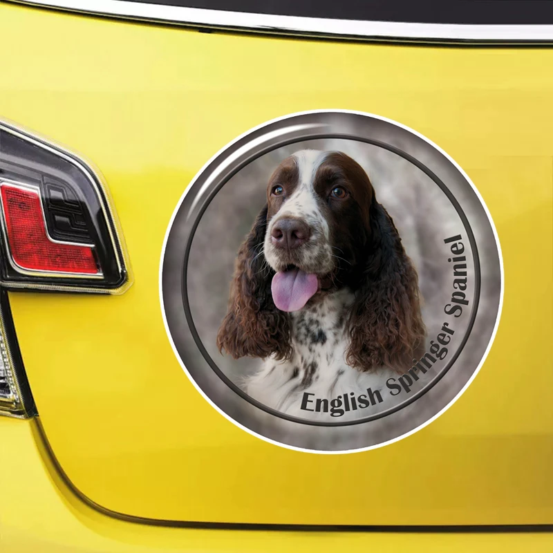 S62155# English Springer Spaniel Self-adhesive Decal Car Sticker Waterproof Auto Decors on Bumper Rear Window Laptop Choose Size
