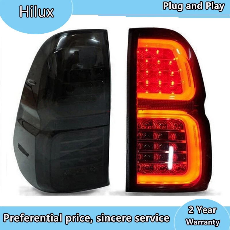 Car Styling for Toyota Revo LED Taillight 2015 2016 2017 for Hilux Taillight New Vigo LED Taillight black Car styling