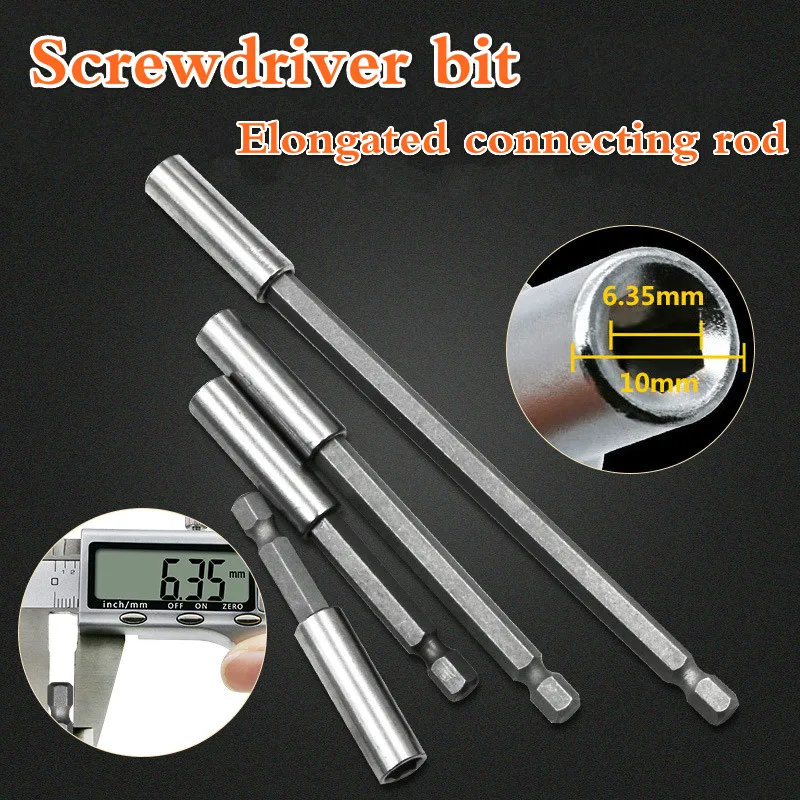 1/3PC 1/4 Inch Hex Bit Tip Holder Screwdriver Bit Extension Bar screwdriver lengthening shank nail screw driver drill bit holder