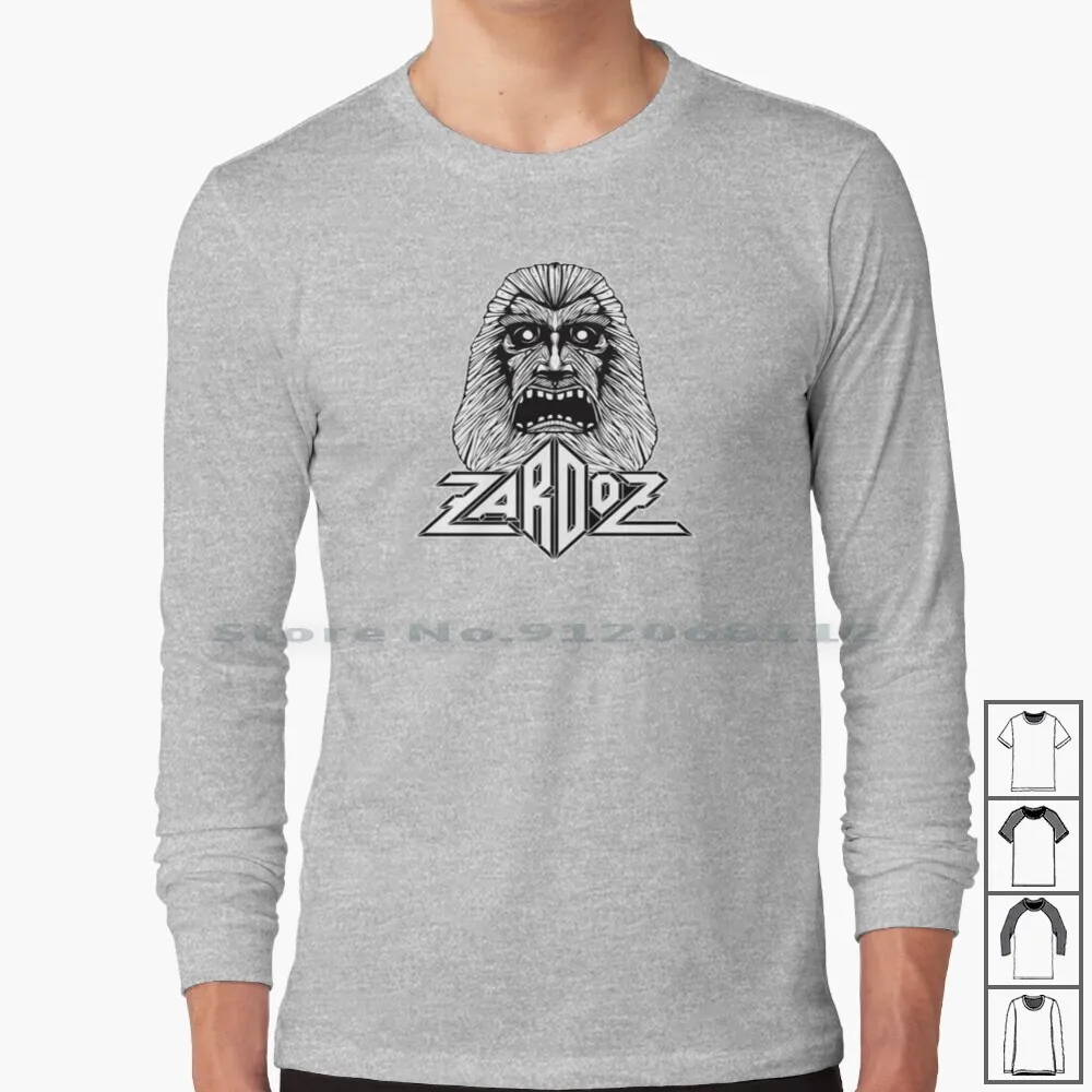 Zardoz Head ( For Light Shirts ) Long Sleeve T Shirt Science Fiction Fury Road The Road Post Apocalyptic Sean Connery John