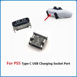 5Pcs Handvat Opladen Socket Port Voor PS5 Sony Playstation Dualshock 5 Controller Type-C Usb Power Gat Interface