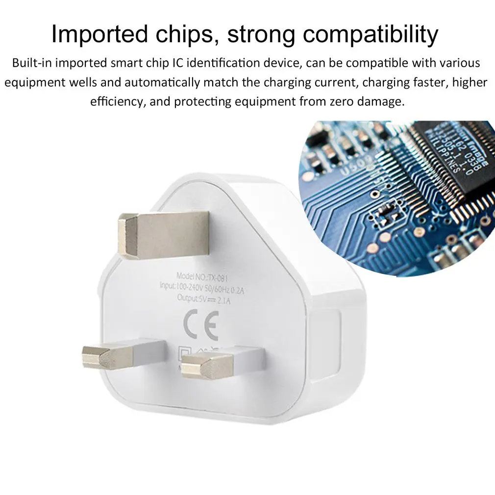 Universal 1/2/3-porto usb carregador uk plug adaptador de parede de 3 pinos com 1/2/3 portas de carregamento de viagem para o telefone x samsung s9 tablet telefone