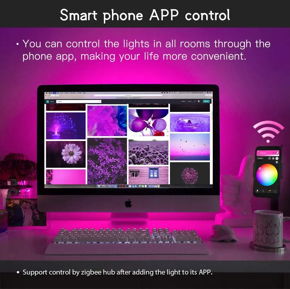 Gledopto Zigbee Led Controller DC12-24V Rgbcct/Rgbw Zigbee Smart Led Strip Controller Voice Control Compatibel Met Smartthing