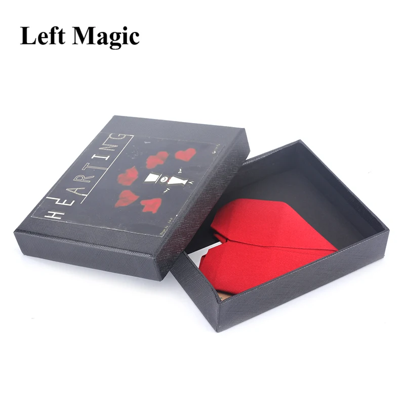 Hearting by Way & Himitsu Magic Red Heart Folding Magic Tricks Comedy Street Close Up Magia Card Magie Illusion Gimmick Props