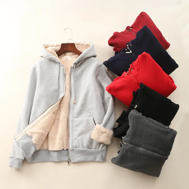 

Womens Cashmere Winter Warm Coats Basic Jacket Thick Parka Velvet Warm Hooded Coat Women Jacket Winter Parkas