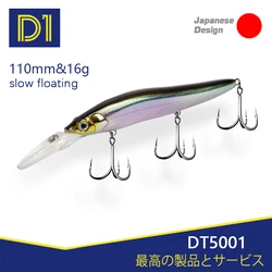 D1 Minnow Angeln Lockt Köder Langsam Schwimmdock 110mm/16g Groundbait Künstliche Harten Wobbler Süßwasser Salzwasser Angelgerät