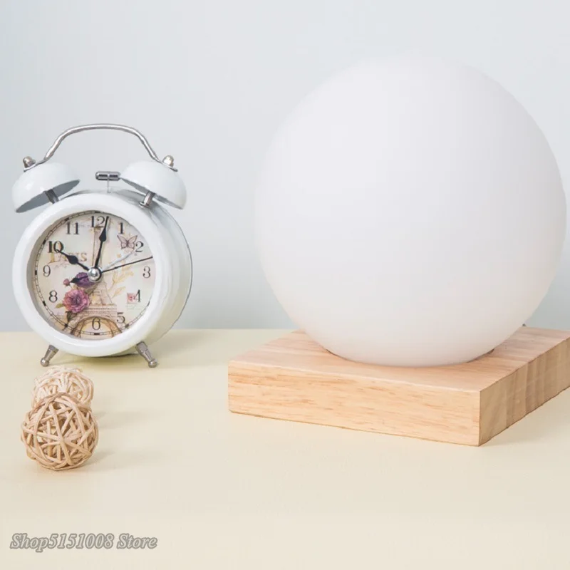 Glass Ball LED Night Light Feeding Dimmable Bedside Lamp 220V Creative Kids Birthday Gift Bedroom Decoration Desk Table Lamp