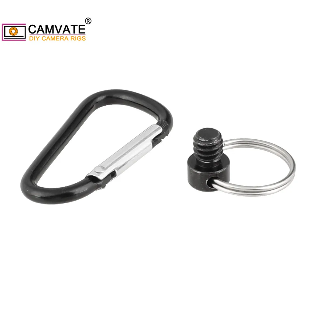 CAMVATE Portable Universal Split Ring With 1/4"-20 Thread Screw Bolt For Camera Cheese Handle Grip /Tripod /Quick Release Plate
