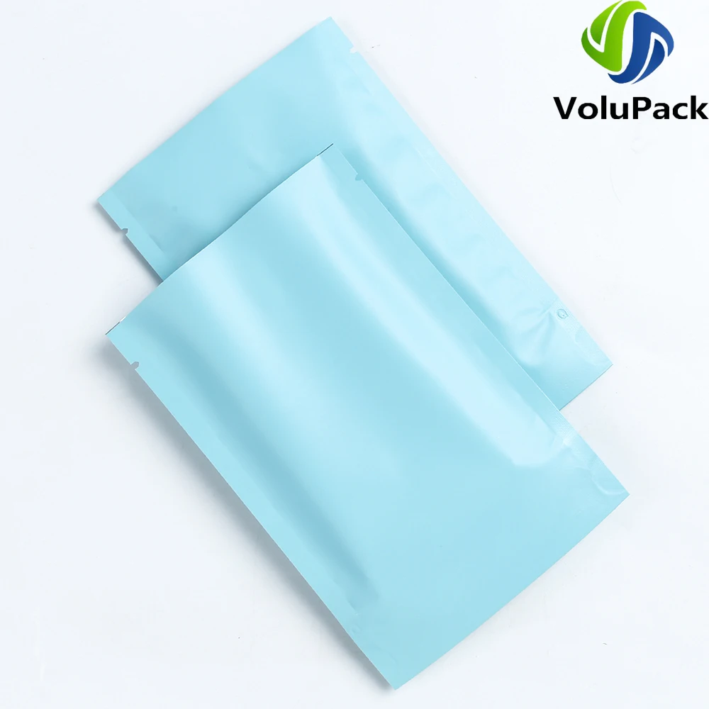 

Metallic Mylar Plastic Bags with Tear Notch,Matte Smell Proof Food Packaging Bags,Stand Up,Open Top,Heat Seal Pouch,Eco-friendly