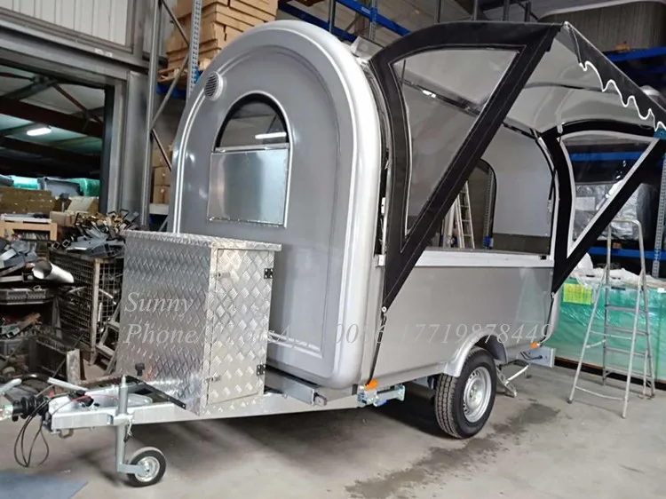 Food Trailer Catering Truck Mobile Hot Dog Cart Fast Caravan Coffee Shop Kiosk Mobile Kitchen Van