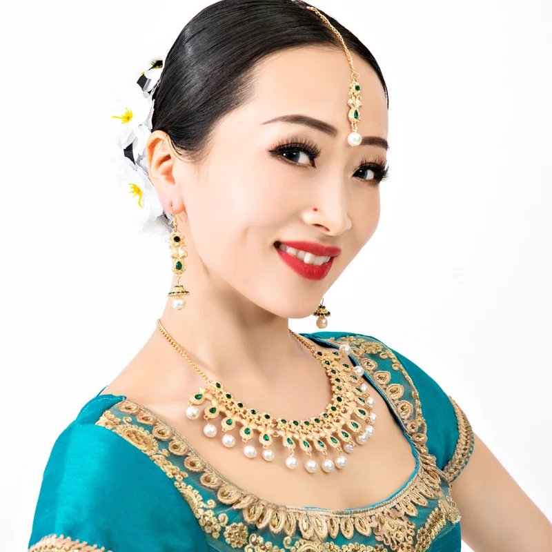 2020 New India Nepal Dance Accessory Woman Dance Performance Party Gift Accessory Headwear Shoot Lady Headdress Drop Earrings