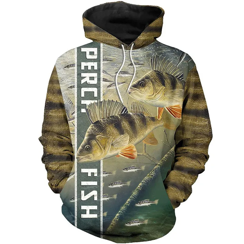 Perch Fish 3D All Over Printed Casual Sweatshirt Autumn Men/women Fashion Pullover Hip Hop Streetwear