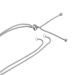 2pcs Stainless Steel Slider/Slide Extender Chain for Jewelry Making Necklace Gold Color Adjustable Connector Pendants Findings
