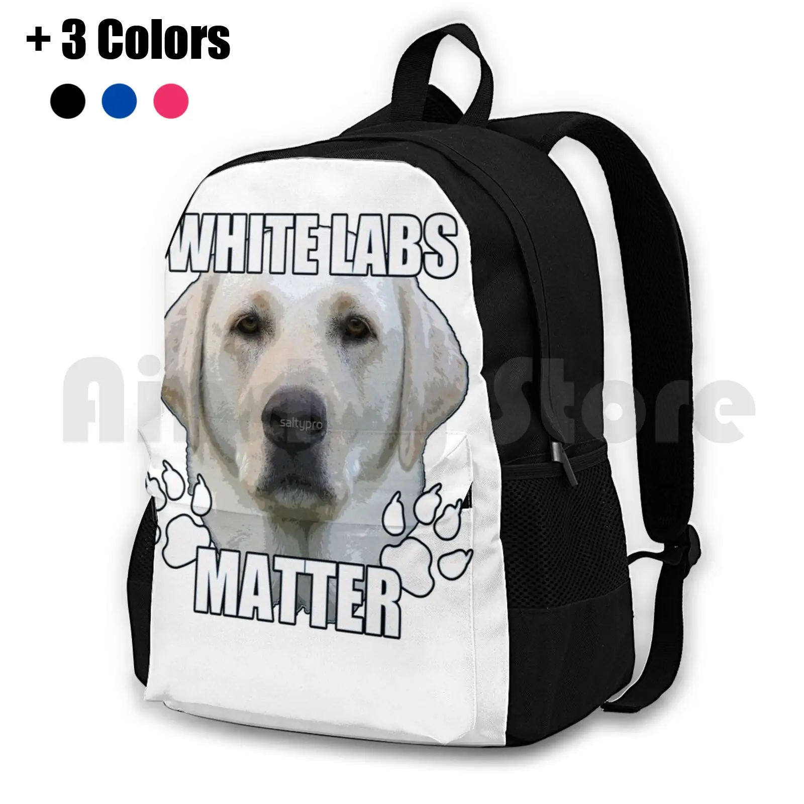 White Labs Matter Outdoor Hiking Backpack Riding Climbing Sports Bag White Labs Matter Animals Black Labs Dogs Funny Golden