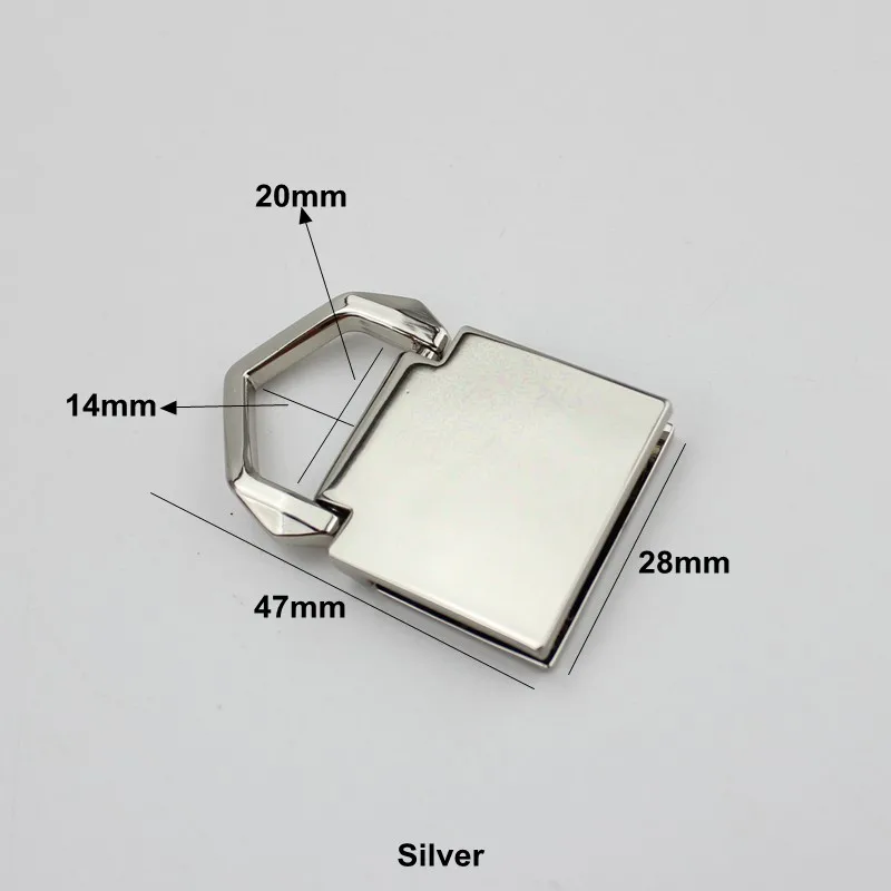 4pcs 20pcs 47*28mm High quality metal fitting hardware bags accessories screw square Hanger Connector hanger wholesale