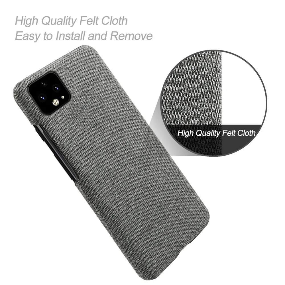 Cloth Cases For Google Pixel 5 Case Slim Retro Cloth Hard Phone Cover For Google Pixel 5 Coque Funda Capa