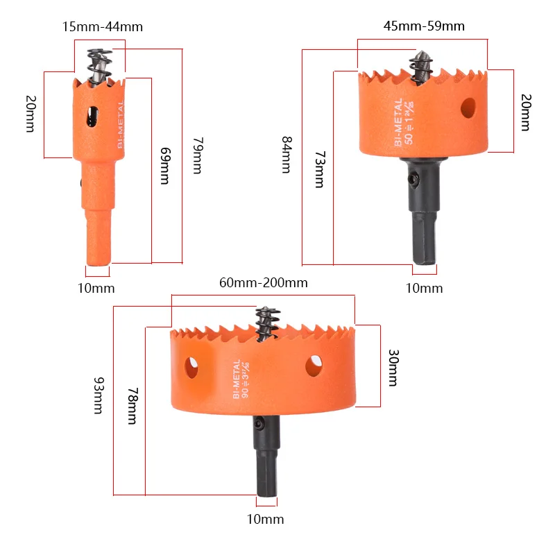 15-200mm M42 Bi-Metal Hole Saw Drill Bit For Wood Aluminum Iron Stainless Steel DIY Woodworking Cutter Opener Tools 1PC