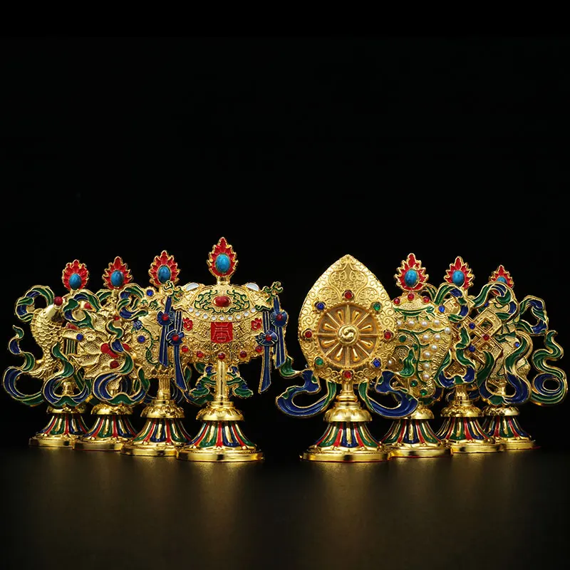 Eight Auspicious Ornaments Tantrics Painted Treasures