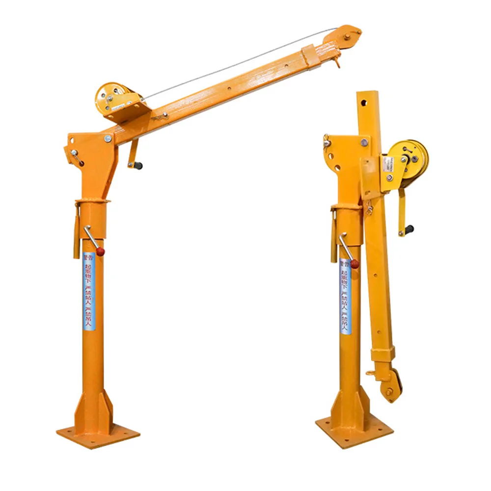 Truck Mounted Crane Lifting Machine Cantilever Hoist With Remoting Control And Handle 500KG 12V24V 3000Lbs Car Crane