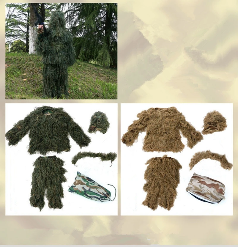 3d ghillie Anzug Jagd kleidung Tarnung Kleidung cs Trainings kleidung im Freien Vogel beobachtung Fotografie Kleidung