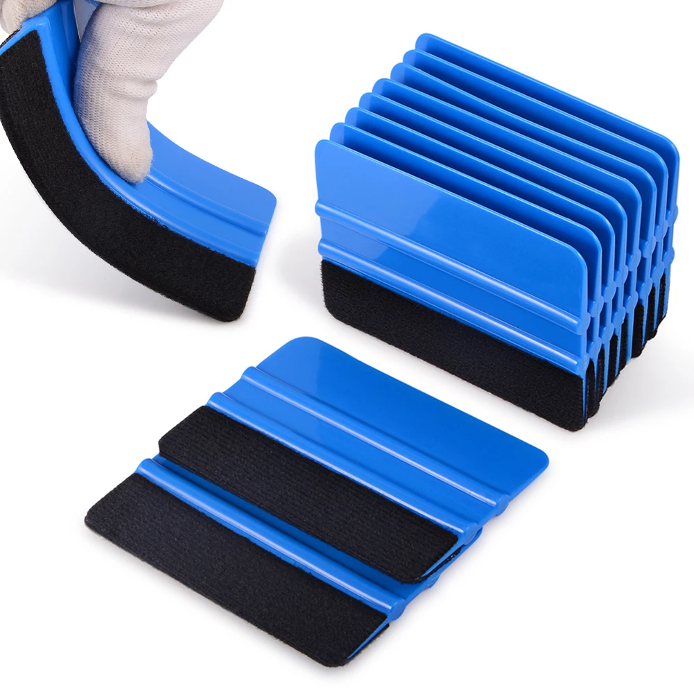 SALE !10pcs Car Vinyl Wrap Scraper Carbon Fiber Film Felt Squeegee Car Tinting Window Glass Cleaning Tool Sticker Remover