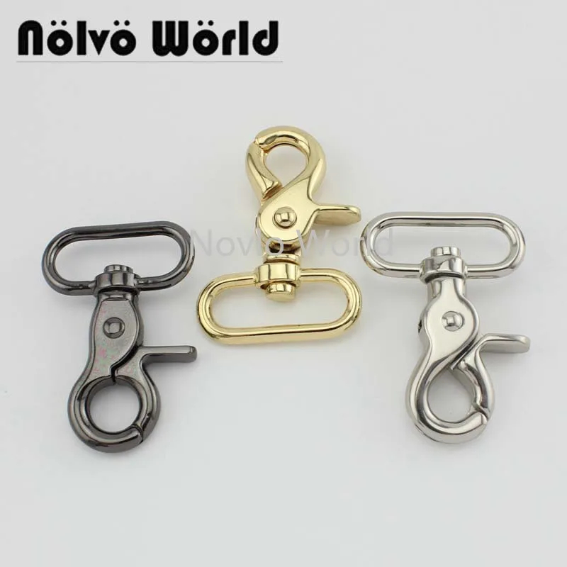 

Nolvo World 5-20-100pcs 4 colors 57*31mm 1-1/4" metal strap buckle for bags,horse lobster clasp swivel snap hook