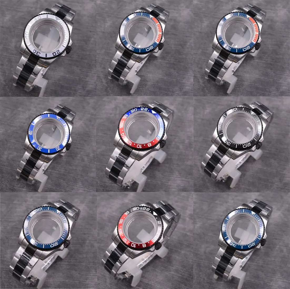 

FIT NH35 NH36 ETA 2836 2824 MIYOTA 8205 8215 DG3804 2813 Movement 40mm SUB watch GMT watch case Ceramic/titanium bezel