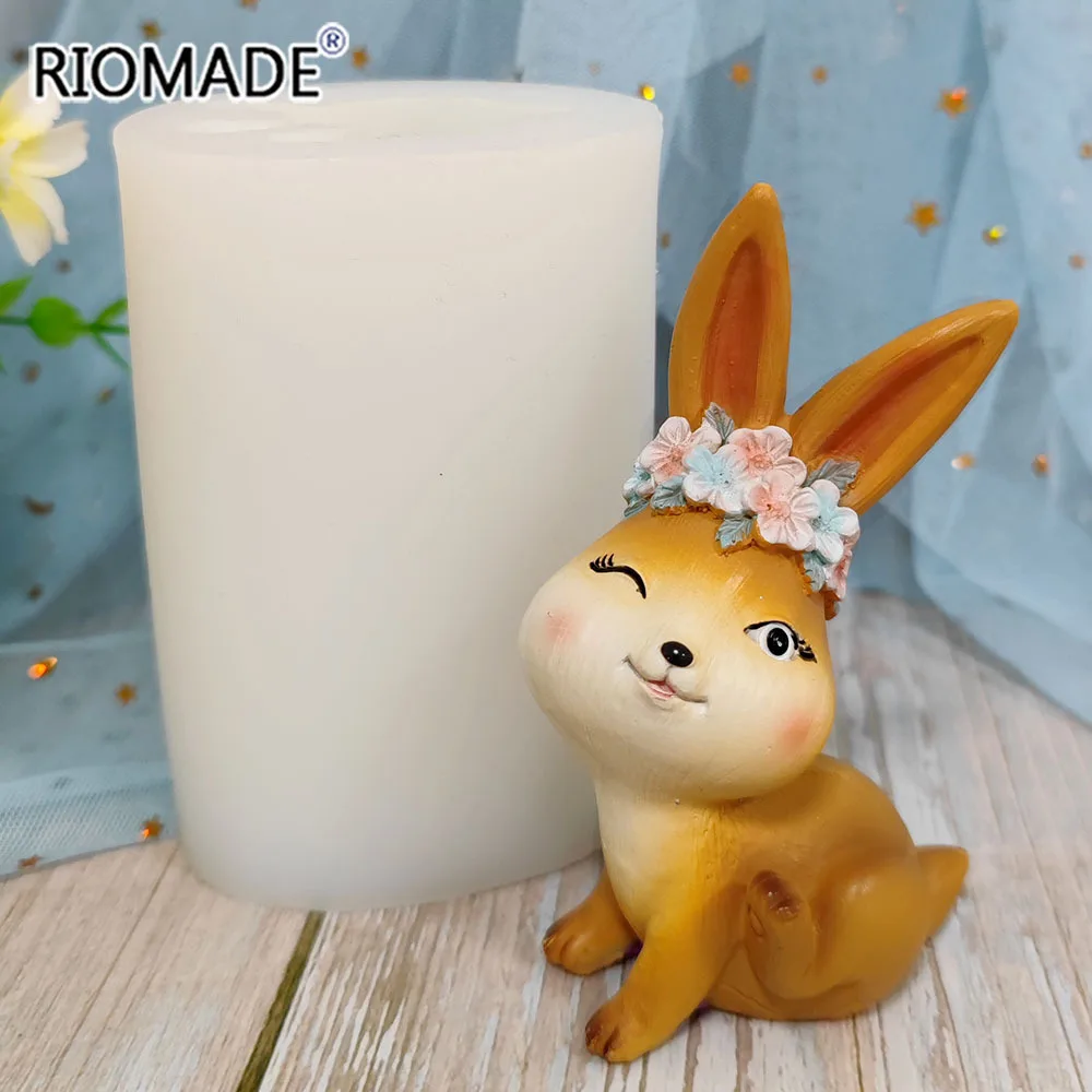 3D Rabbit Silicone Mold For Cake Decorating Tools DIY Candle Resin Gypsum Soap Making Chocolate Desser Mousse Baking Mould