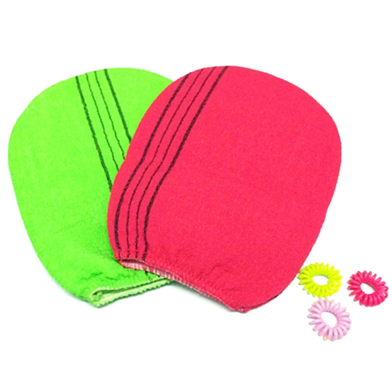 1pcs Bath Scrub Glove Exfoliating Body Facial  Massage Glove Exfoliator Glove Random Color Bath Shower Wash Hot