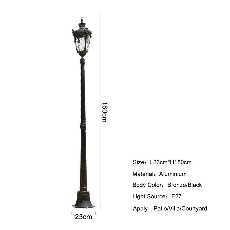 (H≈ 1.8M) ยุโรปโบราณสวนแผนที่ Light Community Garden Light