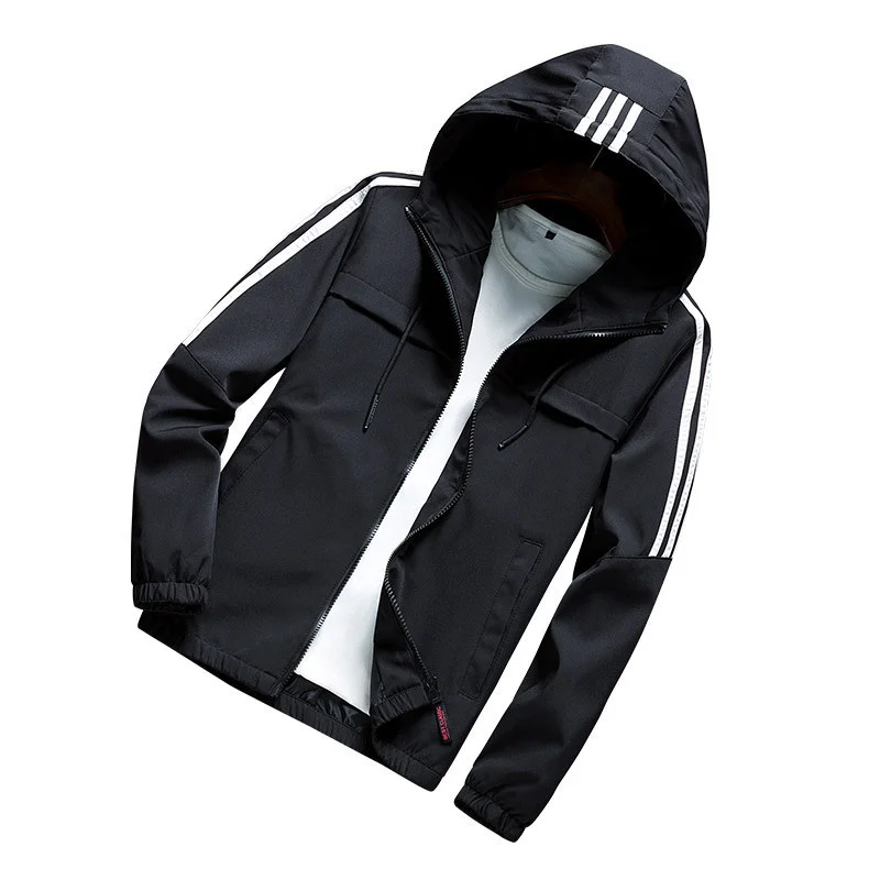 

Autumn Casual Jacket Men Hansome All-Match Korean Version Fashion Sun Protection Clothing Simplicity Stand-Up Collar Cotton