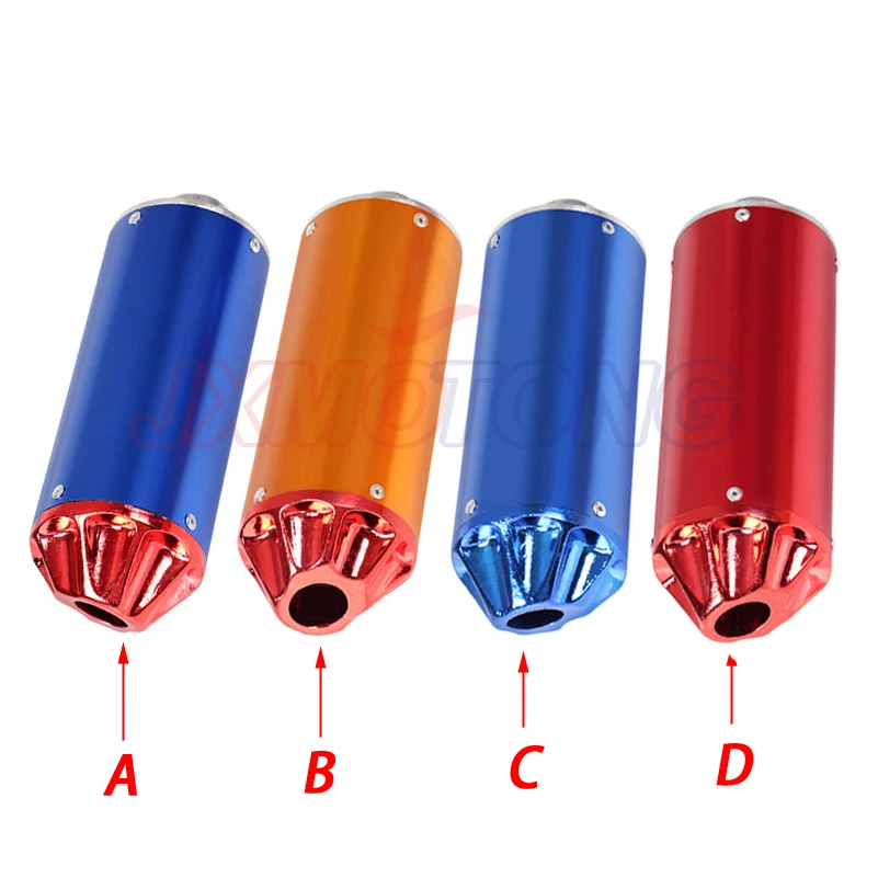 4 Color Universal Aluminum 28MM Motorcycle Exhaust Muffler Pipe Adjustable Silencer 2 Stroke For Street Scooter Motocross ATV