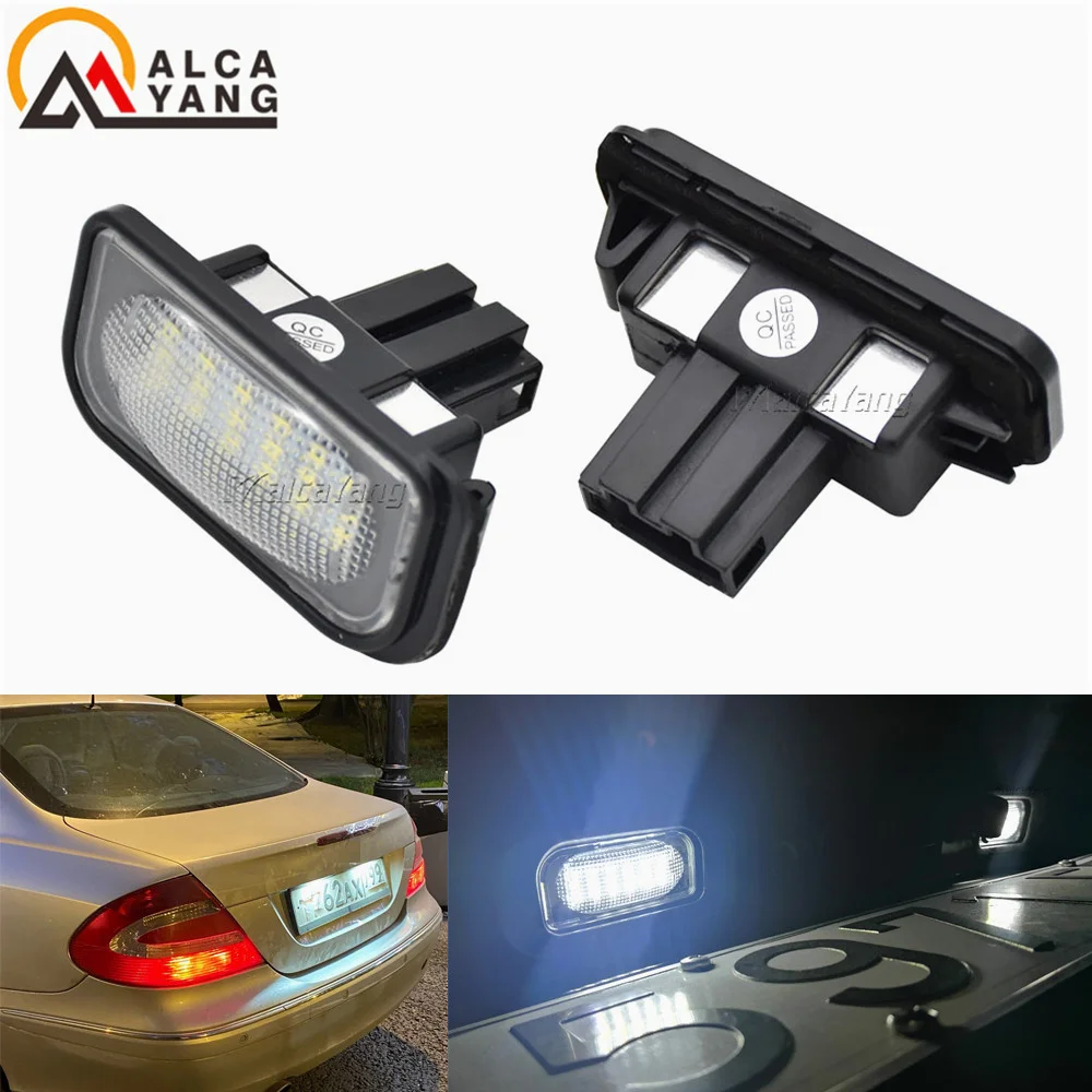 2Pcs For Mercedes Benz C-class W203 R230 W209 C209 A209 SL CLK Class Chrysler Crossfire LED License Number Plate Light Lamp 2Pc