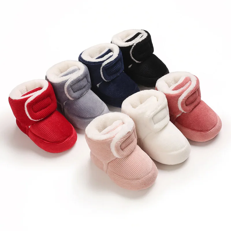 2020 Baby First Walker Winter Snow Boots Cute Shoes Newborn Baby Girl Boys Causal Anti-slip Shoes  Soft Sole Prewalker