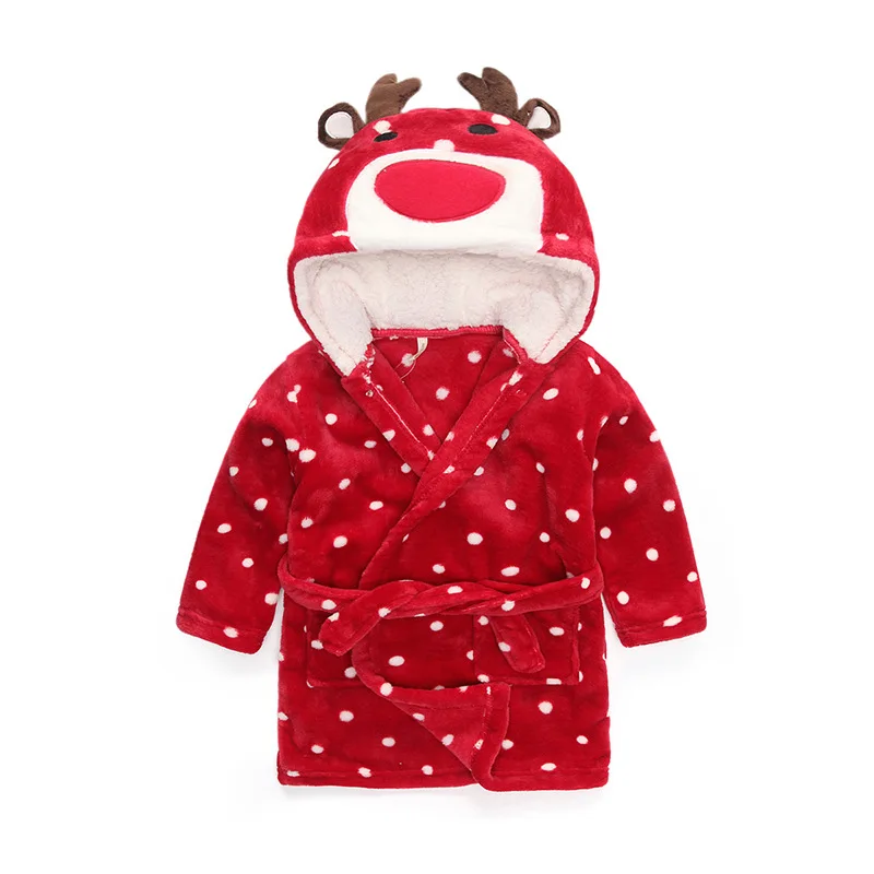 Cute Baby Bathrobes for Girls Pajamas Kids Dinosaur Hooded Beach Towel Boys Bath Robe Pajamas Baby Sleepwear Children Clothing