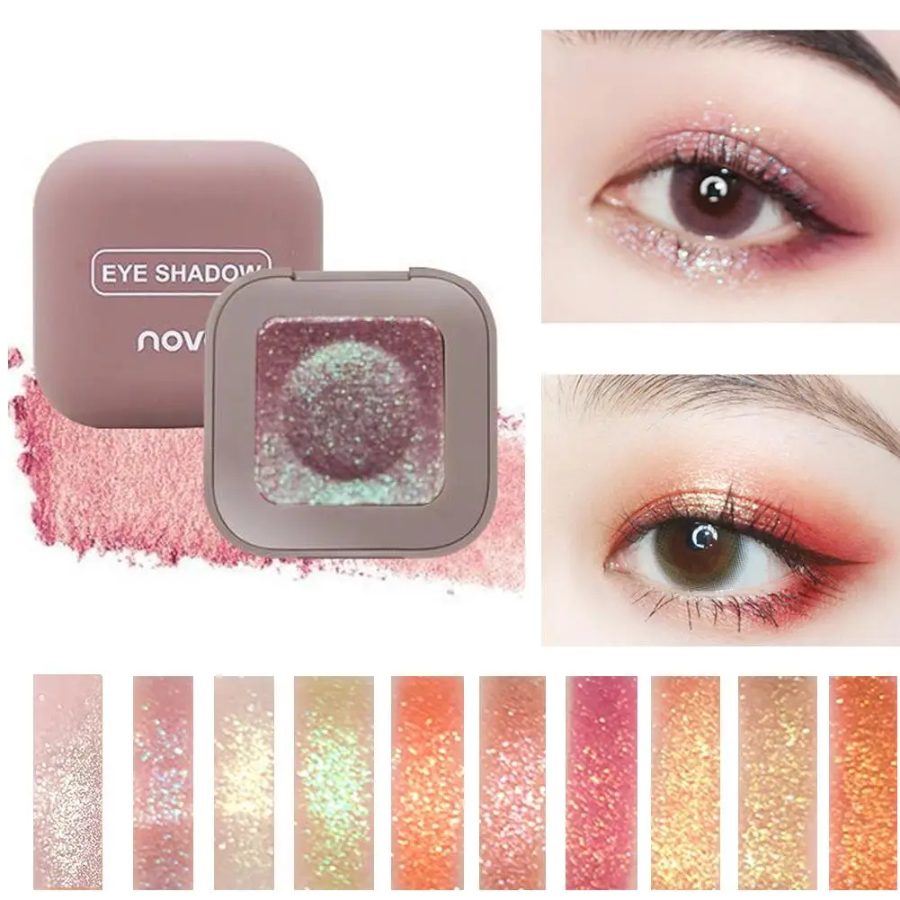 

NOVO Pigment Glitter Eyeshadow Long Lasting Single Fingertip eye shadow New Trend Color Metallic Eye Makeup Waterproof Makeup